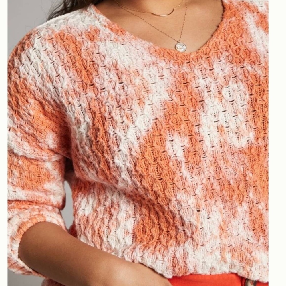 Anthro S Pilcro Christian Sweater Coral NWT